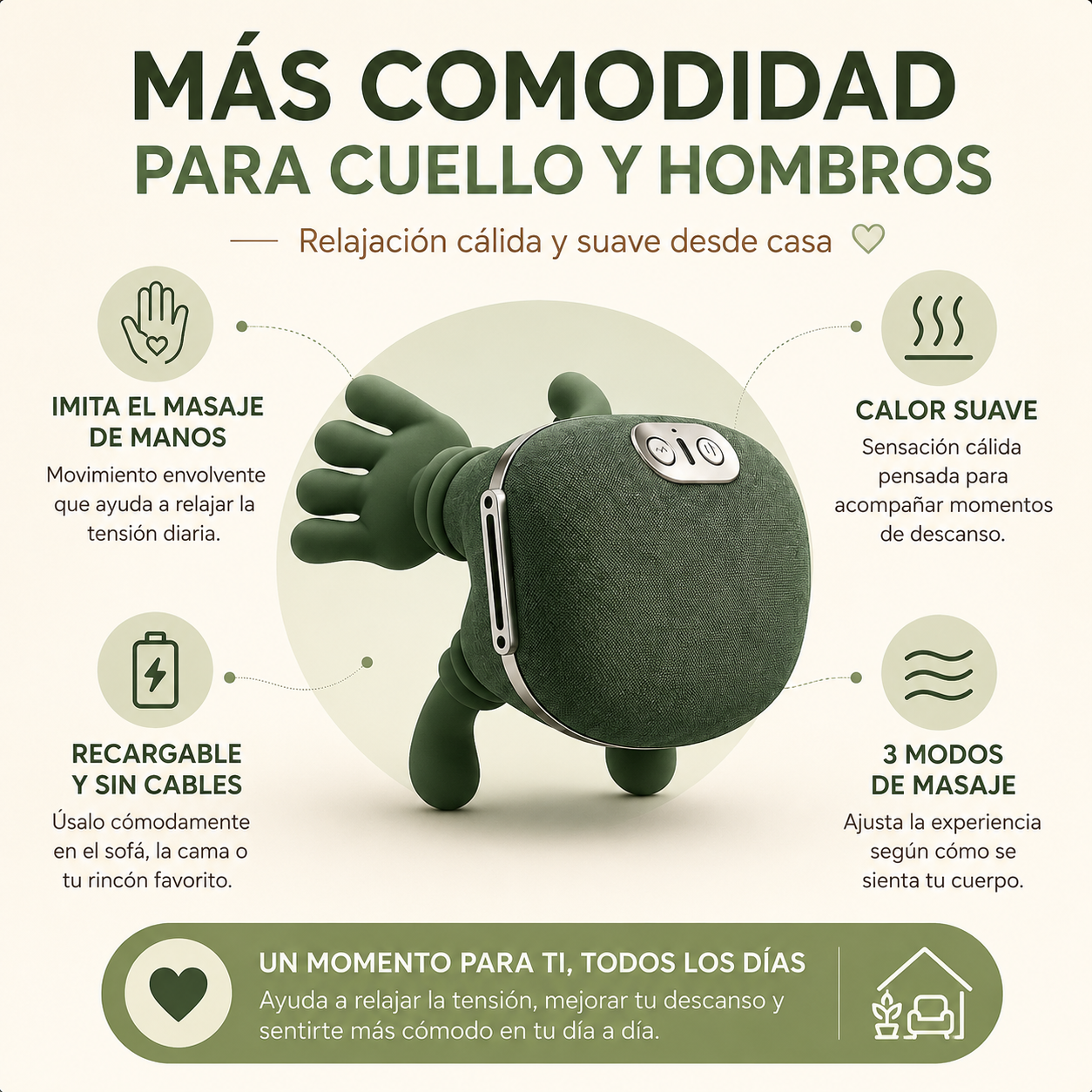 Masajeador de cuello y hombros Lamix