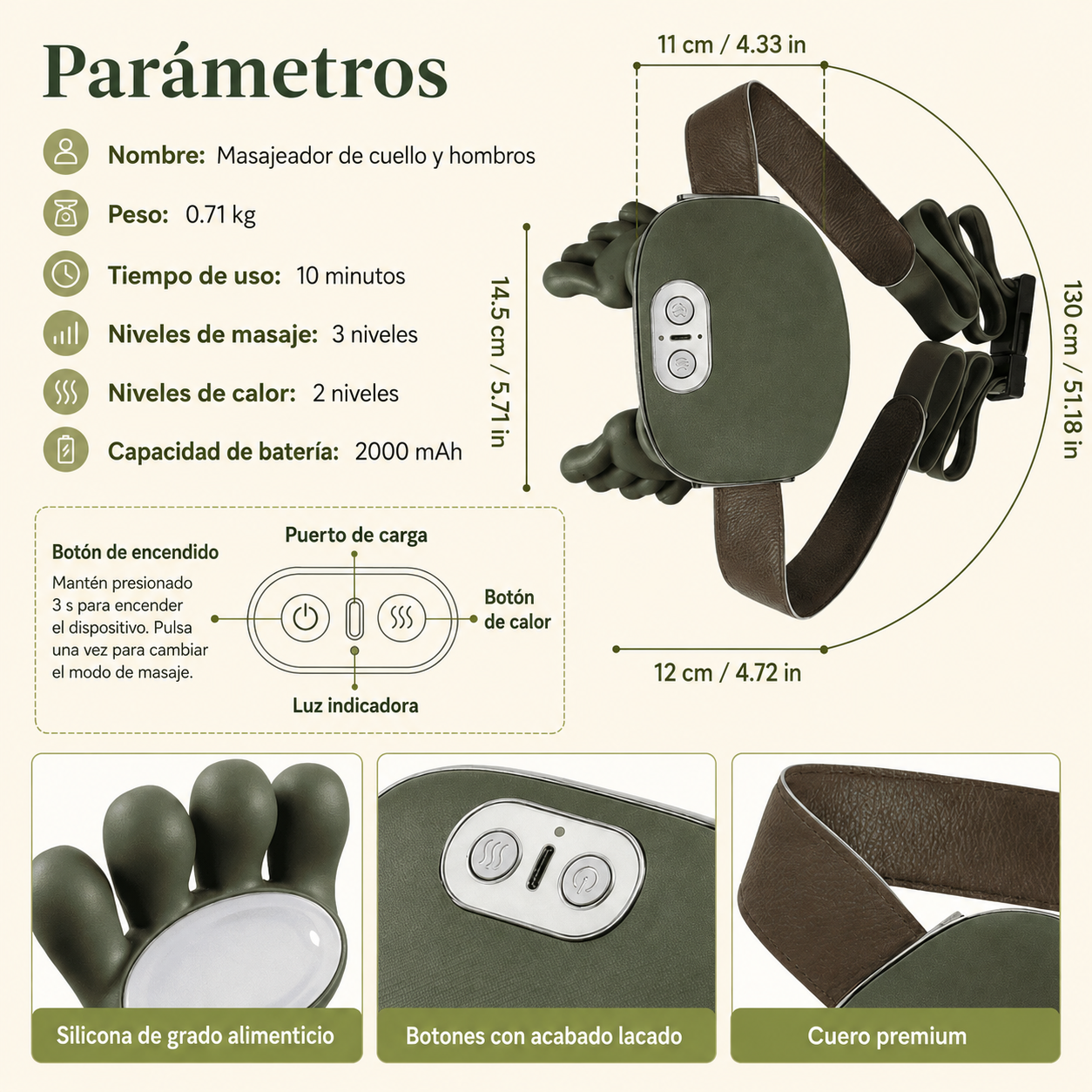 Masajeador de Cuello y Hombros Lamix